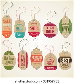 Vintage Style Sale Tags Design