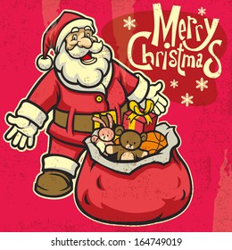 vintage style santa greeting christmas