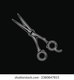 vintage style scissors logo design idea