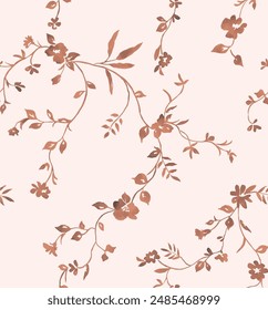 Ein Vintage-Stil nahtloses Hintergrundmuster mit handgezeichneten Aquarellblumen Digitale Kleine Blume Floral nahtloser Hintergrund Bildschirmhintergründe Geschenk