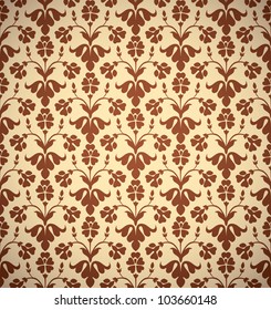 Vintage style seamless background, perfect vector wallpaper or web background pattern.