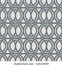 Vintage style seamless pattern with aged grunge texture, vector background.