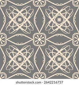 Vintage style seamless pattern. Luxury background. Elegant ornament. Vector illustration for design, fabric and textile, wallpaper, packaging, interior design, printing.