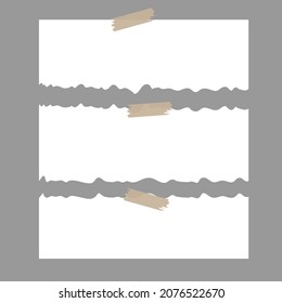 vintage style sheet of paper with duct tape for to the list daily activities schedule sticker note pad binder and others