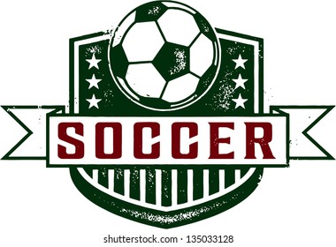 Vintage Style Soccer Crest Badge