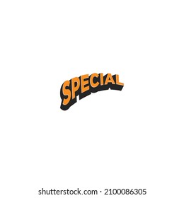 Vintage style SPECIAL writing concept in yellow and dark gray, perfect for t-shirt screen printing or something suitable for this design.