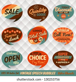 Vintage Style Speech Bubbles Cards