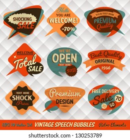 Vintage Style Speech Bubbles Cards