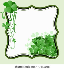 vintage style St. Patrick`s Day frame