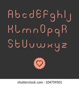 Vintage style stencil font (vector version)
