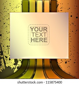 Vintage style stripes vector with a nice billboard on top