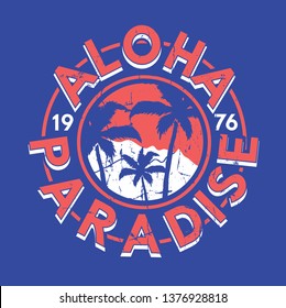 vintage style summer print design as vector