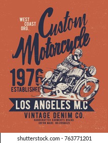 vintage style tee print design as vector