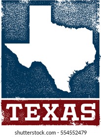 Vintage Style Texas State Sign