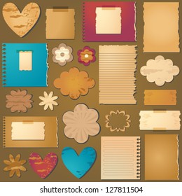 elementos de diseño texturados de estilo vintage para scrapbooking