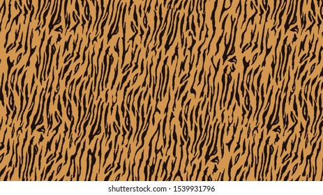 Vintage style tiger skin looking striped pattern - vector illustration.