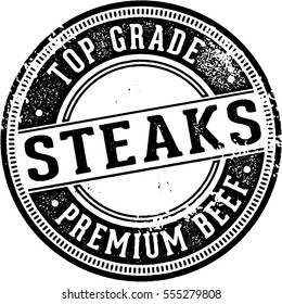 Vintage Style Top Grade Steaks Sign