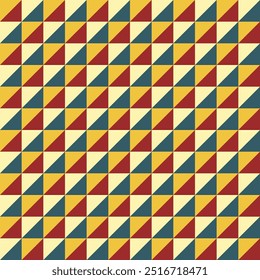 vintage estilo triângulo padrão sem emenda, vintage padrão geométrico colorido	