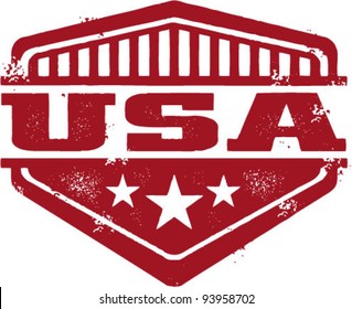 Vintage Style USA Shield