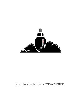 
Vintage style vape shop emblem logo. suitable for online and offline vape shops