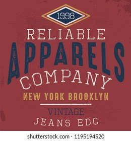 Vintage Style Varsity Typography Vector Illustration 