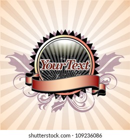 Vintage style vector decorative label with text place