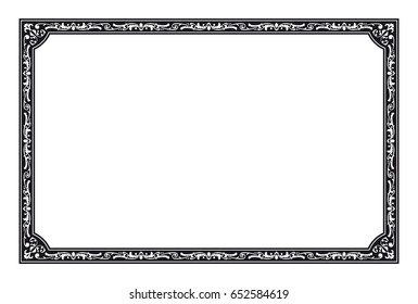 vintage style vector frame with flourish decoration