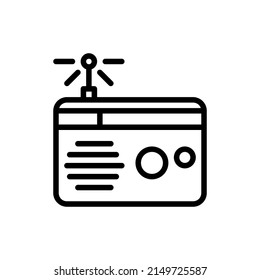  Vintage style
vector illustration of Retro style and old radio isolated on white background.
