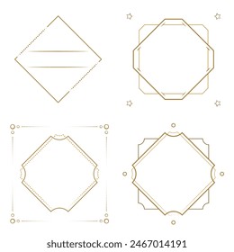 Klassischer Stil Vektorgrafik Rhomben Form Frames Set. Monogramme oder Einladungen Vorlagen Kollektion.