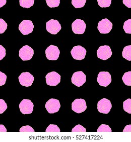 A vintage style vector seamless background pattern with hand drawn watercolor pink and yellow rose flowers in bloom.