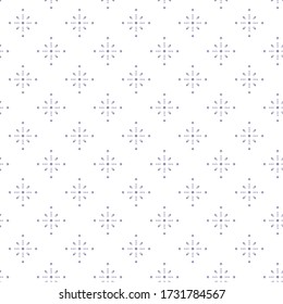 Vintage style vector star seamless pattern. Winter mosaic snowflakes ornament. Elegant christmas blue and white geometric pattern. Perfect for textile, scrapbooking,print, background or wrapping paper