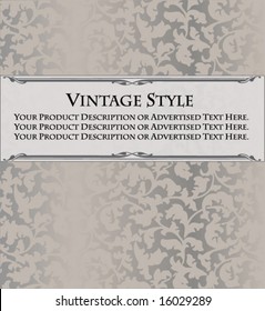 Vintage style wallpaper tag or label template