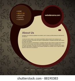 vintage style website layout