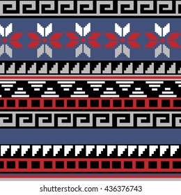 Vintage Style Winter Holiday Seamless Knitted Pattern 