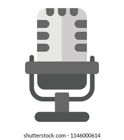 Vintage style wireless radio microphone icon vector 