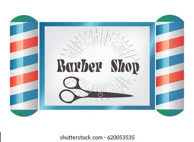 Vintage Styled Barber Shop background, vector illustration