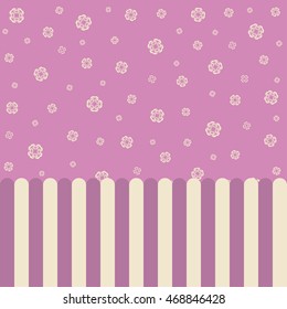 Vintage styled card with floral ornament background.