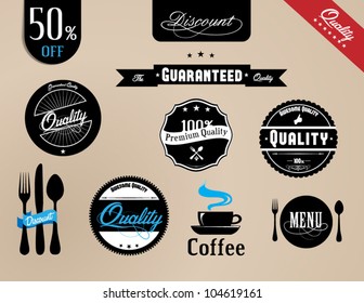 Vintage Styled Label collection design, premium and high quality,Restaurant vintage labels
