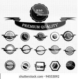 Vintage Styled Premium Quality. Label collection black.