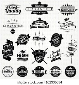 Vintage Styled Premium Quality And Satisfaction Guarantee Label Collection