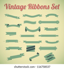 Vintage styled ribbons collection.