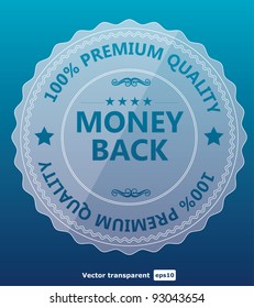 Vintage Styled Transparent Label. Vector illustration