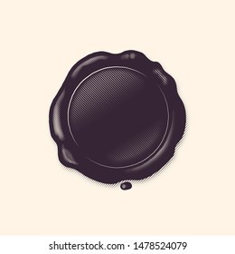 Vintage styled wax seal vector illustration