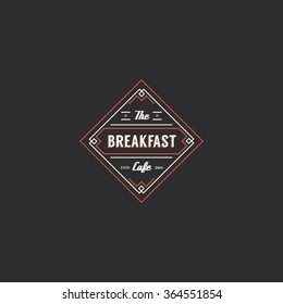 Vintage stylish template for restaurant, coffee shop or bar logotype design