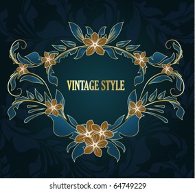 vintage stylized floral background