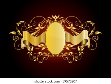vintage stylized floral frame
