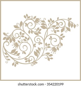Vintage stylized floral pattern. Floral design elements. Can be used for cards, invitations, fabrics, wallpapers, ornamental template for design and decoration, etc