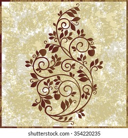 Vintage stylized floral pattern. Floral design elements. Can be used for cards, invitations, fabrics, wallpapers, ornamental template for design and decoration, etc
