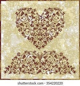 Vintage stylized floral patterns. Floral design elements. Can be used for cards, invitations, fabrics, wallpapers, ornamental template for design and decoration, etc