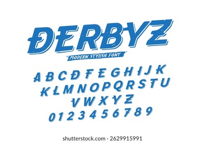 vintage stylized font and alphabet. modern style, this font can be used for logotypes